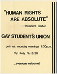 Gay Student Union flyer thumbnail