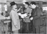 Min Nitta Receiving the First Place Ribbon in Poultry Husbandry at Poly Royal 1939 thumbnail