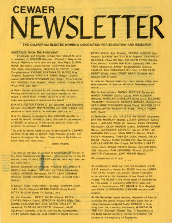The California Elected Women's Association for Education and Research Newsletter thumbnail