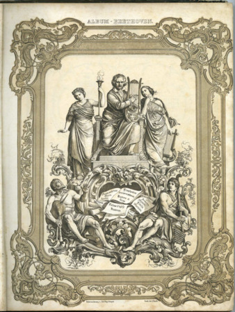 Album-Beethoven: dix morceaux brillants pour le piano composés par Chopin, Czerny, Döhler, Henselt, Kalkbrenner, Liszt, Mendelssohn Bartholdy, Moscheles, Taubert et Thalberg, et publiés par l'editeur P. Mechetti pour contribuer aux Frais du Monument de Louis van Beethoven à Bonn. thumbnail