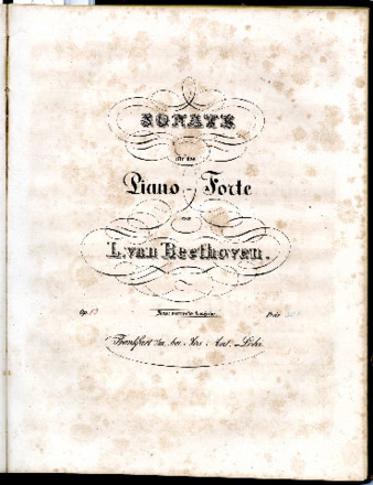 Sonate für das Piano-Forte von L. van Beethoven. ; Op: [13, no. 8]. Neue correcte Ausgabe. thumbnail