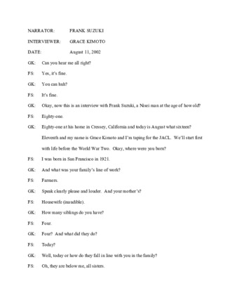 Frank Suzuki interview thumbnail