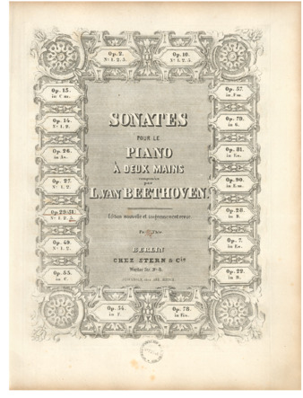 Piano sonata no. 18, op. 31, no. 3, published by Stern & Cie. thumbnail