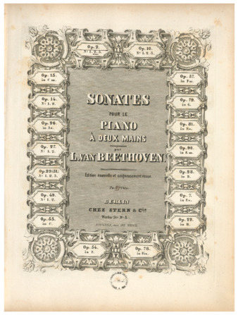 Piano sonata no. 2, op. 2, no. 2, published by Stern & Cie. thumbnail