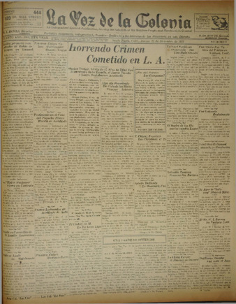 La Voz de la Colonia 22 De Diciembre 1927 thumbnail