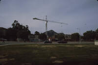 [Early construction of Kennedy Library, with crane and other materials present] thumbnail