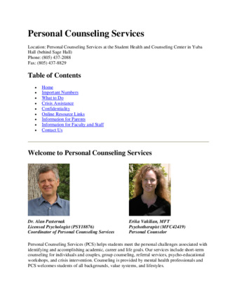 Personal Counseling Services (website) thumbnail