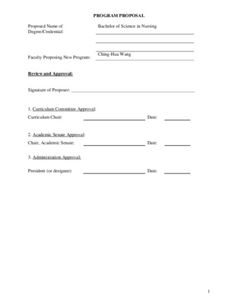 SP 05-15 Program Proposal - Bachelor of Science in Nursing thumbnail