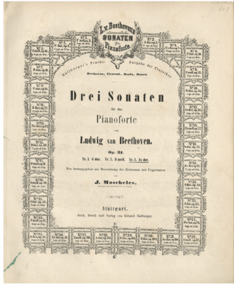 Piano sonata no. 18 in E-flat major, op. 31, no. 3, edited by Moscheles thumbnail
