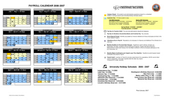 2006-2007 Payroll Calendar (Revised) thumbnail