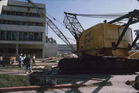 [Completed exterior of the library with crane in view] thumbnail