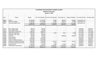 2009 October Construction report – summary thumbnail