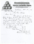 Letter from Braunschweiger, October 13, 1887 thumbnail