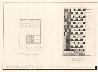 Edificio Mateal office building, commercial, Havana, Cuba, 1960 [elevation and floor plan] thumbnail