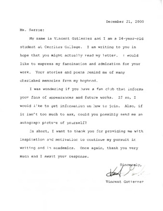 Letter from Vincent Gutierrez thumbnail