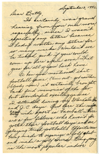 Correspondence from Miriko Nagahama to Betty Salzman, September 3, 1942 thumbnail