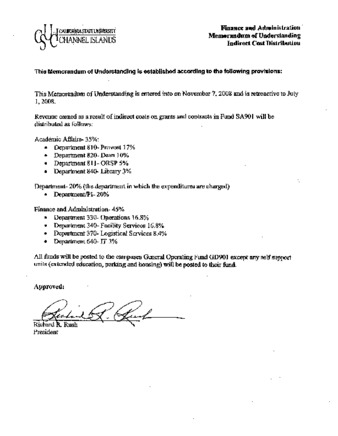 Memorandum of Understanding-Indirect Cost Distribution thumbnail