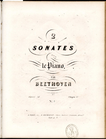 2 sonates pour le piano par Beethoven. Oeuvre 14 ... No. [2] thumbnail
