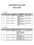 Finding Guide to the Jean Harris Collection (Box Listing) thumbnail