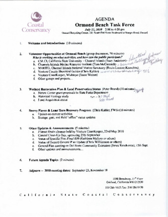 Agenda for the Ormond Beach Task Force July 22, 2010 meeting thumbnail