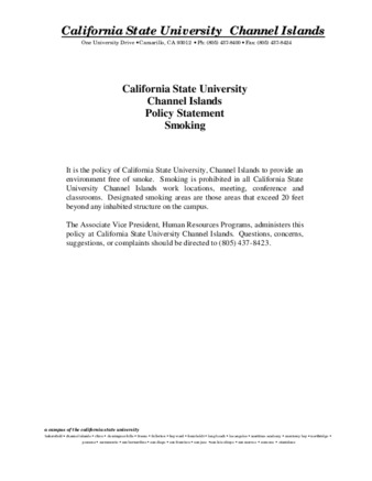 Smoking Policy Statement thumbnail