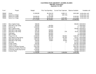 2007 September Construction report – summary thumbnail
