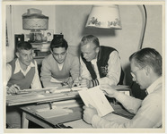 [Four male students studying over drafting table] thumbnail