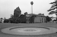 Fountain in front of San Jose State College Tower. thumbnail