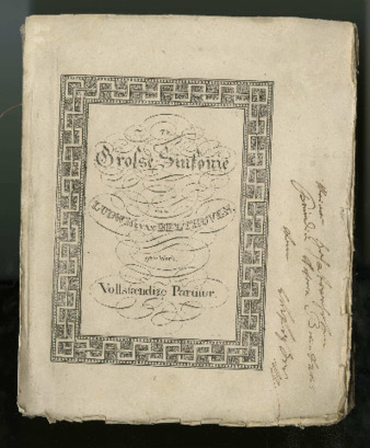 Symphony no. 7 in A Major, op. 92, score with Beethoven's inscription to Antonie Brentano thumbnail
