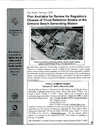 Department of Toxic Substances Control Fact Sheet, Feb 2009 thumbnail