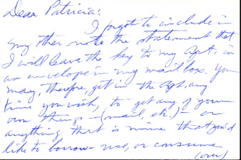 Undate letter from Carl Duncan to Patricia Whiting thumbnail