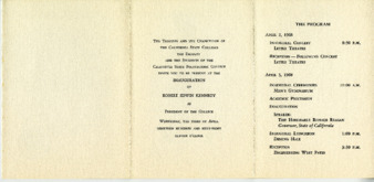 Inauguration Program Pamphlet, 1968 thumbnail