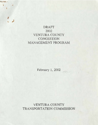 Draft of 2002 Ventura County Congestion Management Program thumbnail