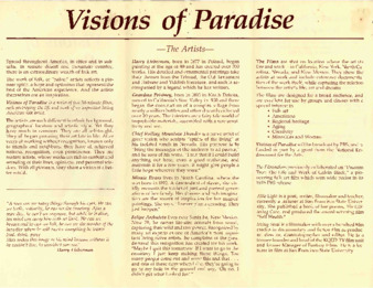 Promotion of Visions of Paradise Film Series thumbnail
