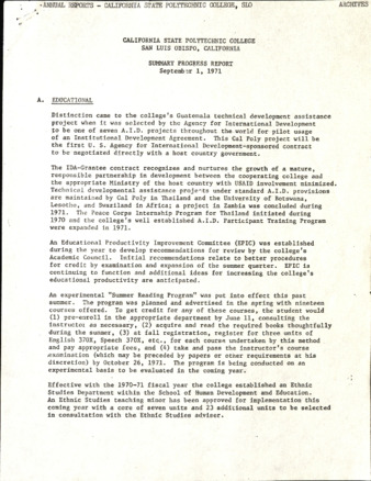 Annual Report, California Polytechnic State College, 1970-71 thumbnail
