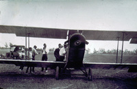 Marion McKeenis and a Biplane on E.G. Outland's Bean Field thumbnail