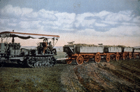Penny Postcard of an Early Holt 75 Caterpillar Tractor on the Oxnard Plain thumbnail