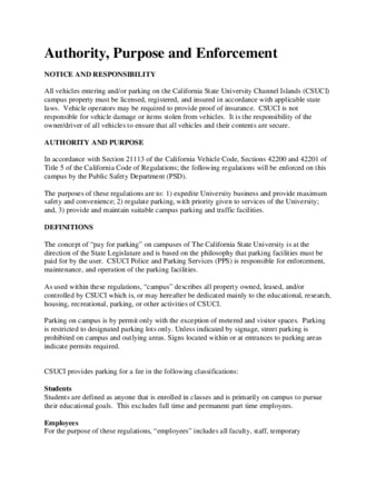 Parking Envorcement: Authority, Purpose and Enforcement (website) thumbnail