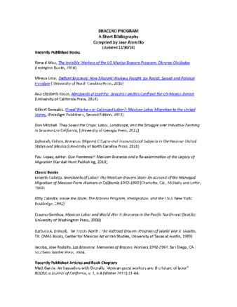 Bracero Program A Short Bibliography thumbnail