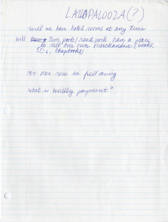 Notes for Lollapalooza 1994 thumbnail