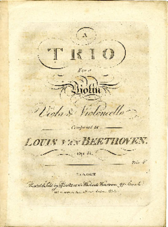Serenade for String trio, op. 8, published by Preston thumbnail