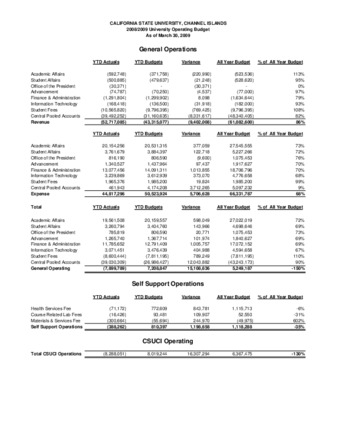 2009 March Operating report – summary thumbnail