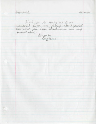 Letter from Tony Nuño thumbnail