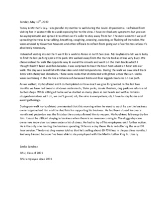 Evelia Sanchez Journal Entry thumbnail