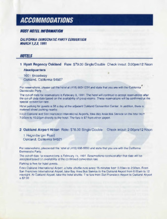 California Democratic Party Convention host hotel information thumbnail