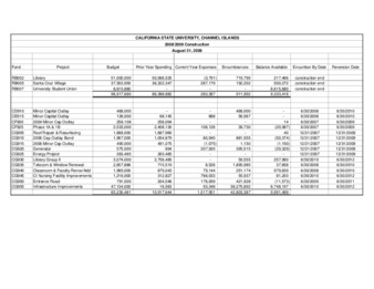 2008 August Construction report – summary thumbnail