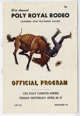 31st Annual Poly Royal Rodeo, Official Program, 1964 thumbnail