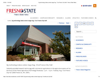 Ag technology takes center stage Aug. 13 at Fresno City Hall thumbnail