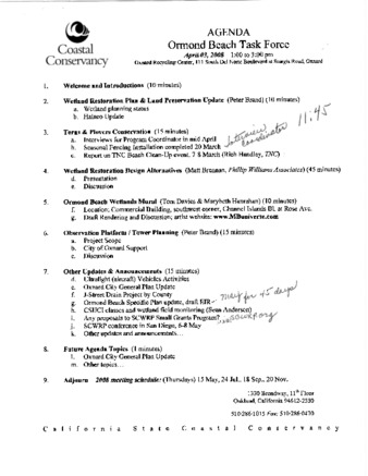 Agenda for the Ormond Beach Task Force April 3, 2008 meeting thumbnail
