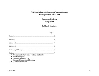 California State University Channel Islands Strategic Plan 2003-2008 thumbnail